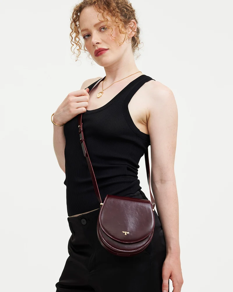 Cherry Red Saddle Bag