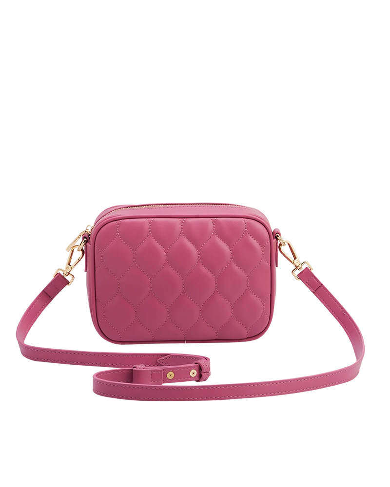 Alice Quilted Camera Bag in Rose Pink