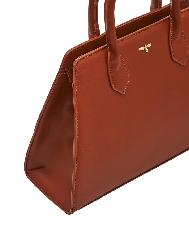Grace Structured Tote in Tan