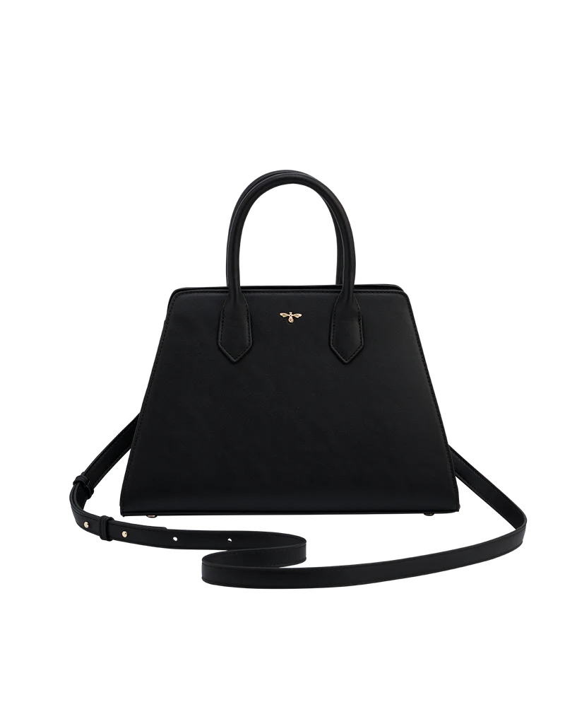 Grace Structured Tote Bag in Black
