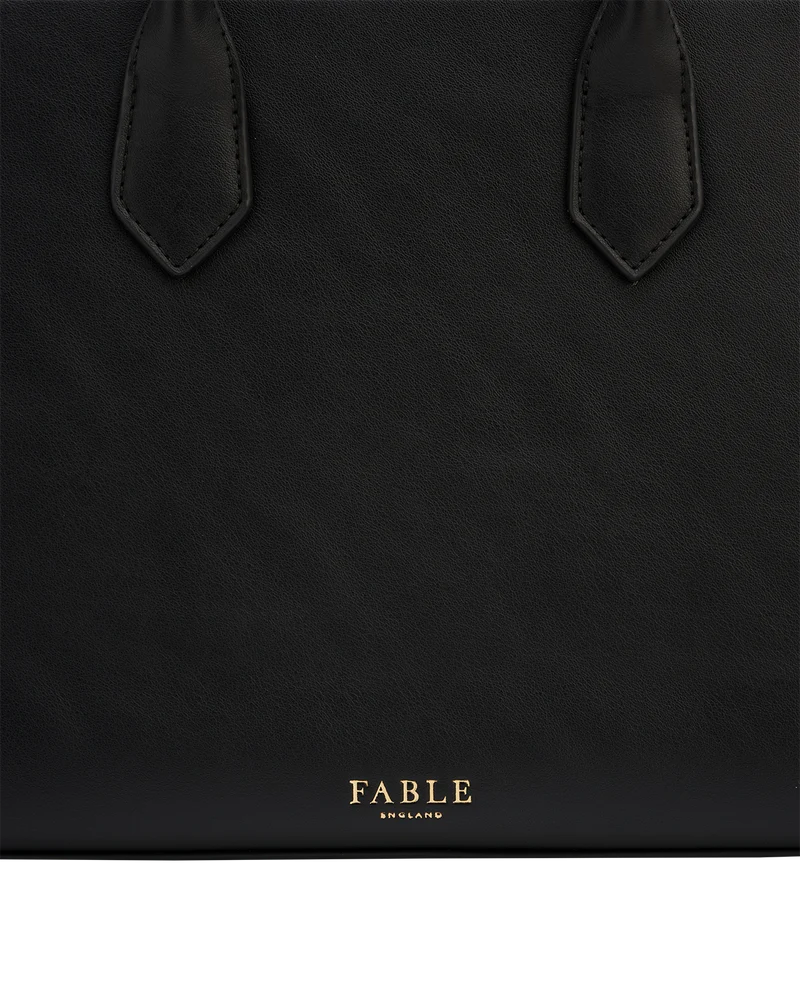 Grace Structured Tote Bag in Black