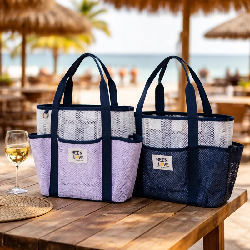 Cabas de plage transparent | Ultra-léger pour femme