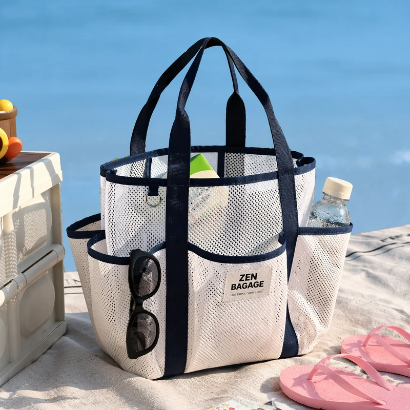 Cabas de plage transparent | Ultra-léger pour femme