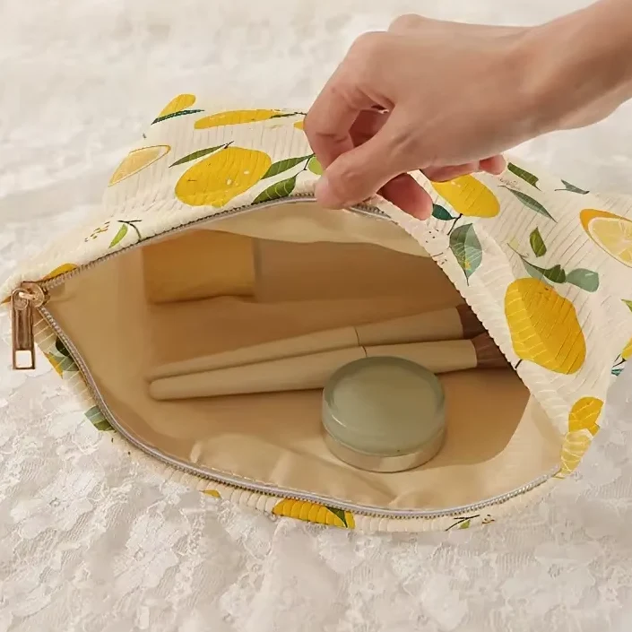 Trousse à maquillage | Velours Fleuri Esprit Zen