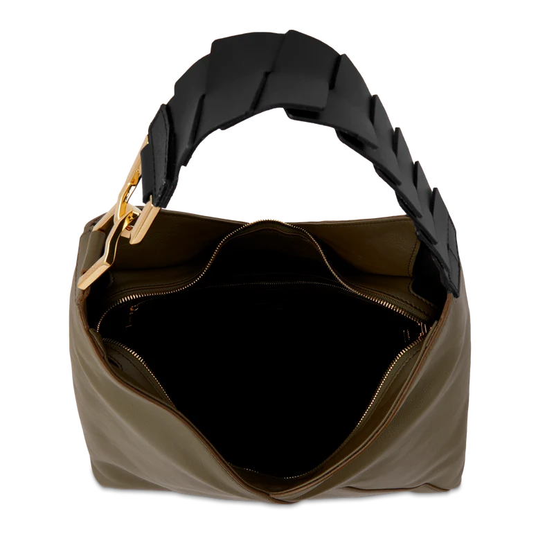L Zip hobo bag