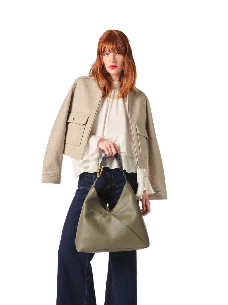 L Zip hobo bag