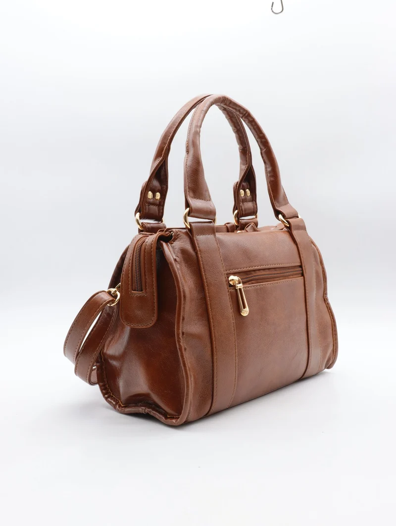 Sac à main Flora & Co – Style bowling chic & détails tressés-F9957