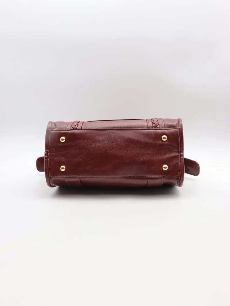 Sac à main Flora & Co – Style bowling chic & détails tressés-F9957