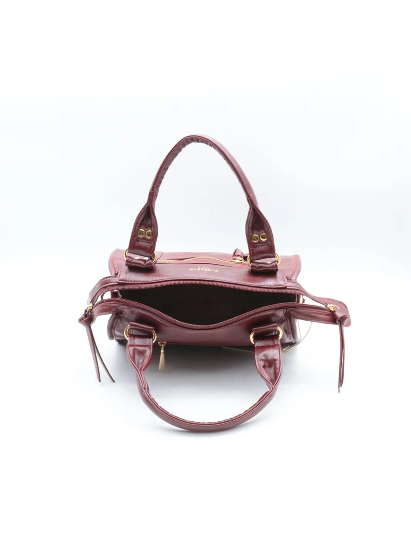 Sac à main Flora & Co – Style bowling chic & détails tressés-F9957