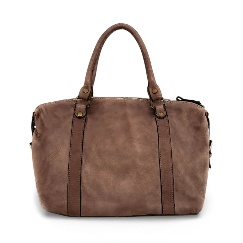 Sac porté épaule en cuir vintage MISS MY Moka
