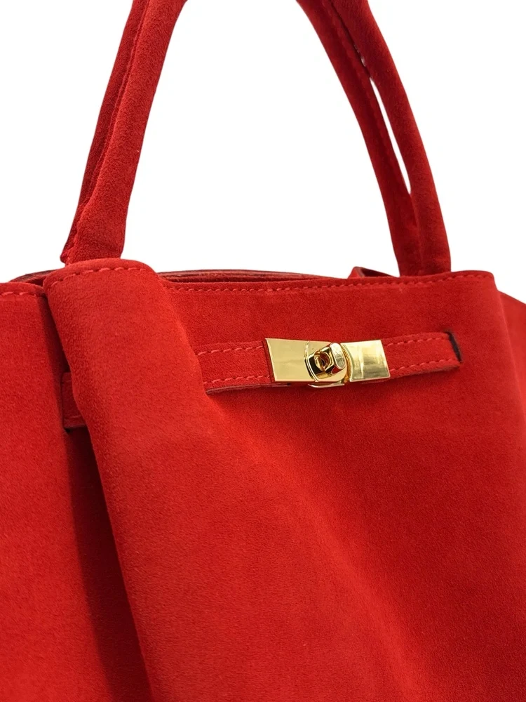 Sac cabas en daim CAPRI SUEDE Capucine