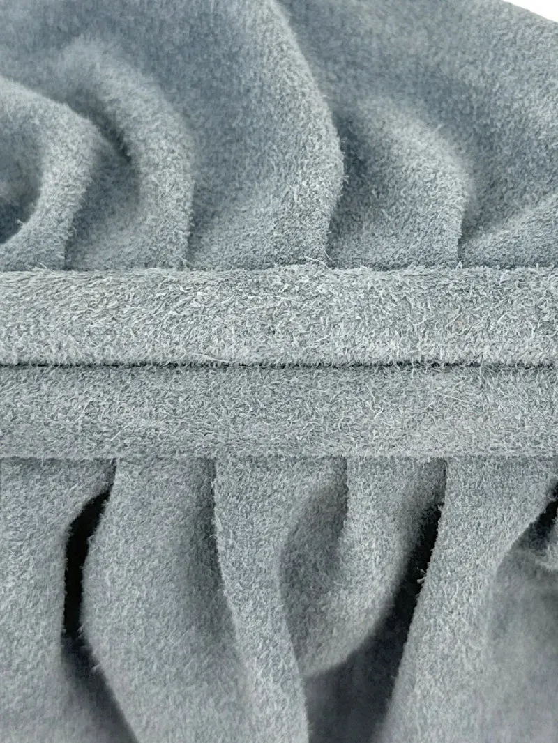 Sac à main pouch en daim BRASILIA Bleu pastel