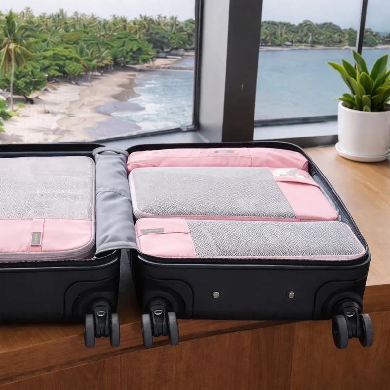 Organisateur de valise | Set de 6 pochettes pour bagages cabine et soute