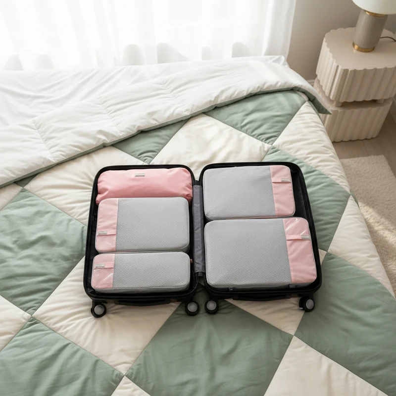 Organisateur de valise | Set de 6 pochettes pour bagages cabine et soute