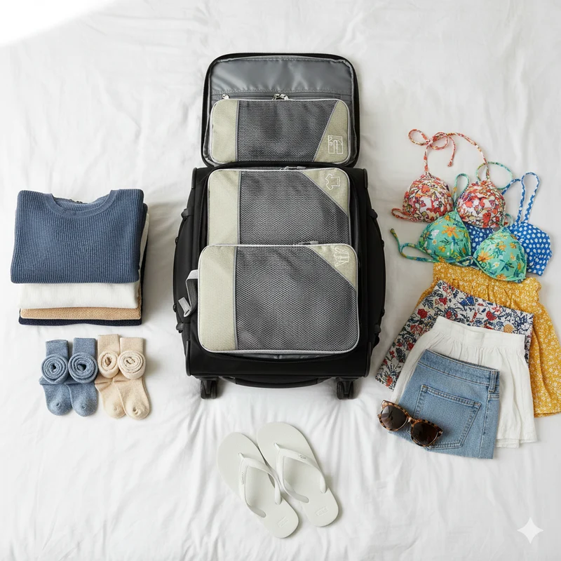 Sac de rangement pour valise | Ensemble 6 pièces ZenVoyage Organizer