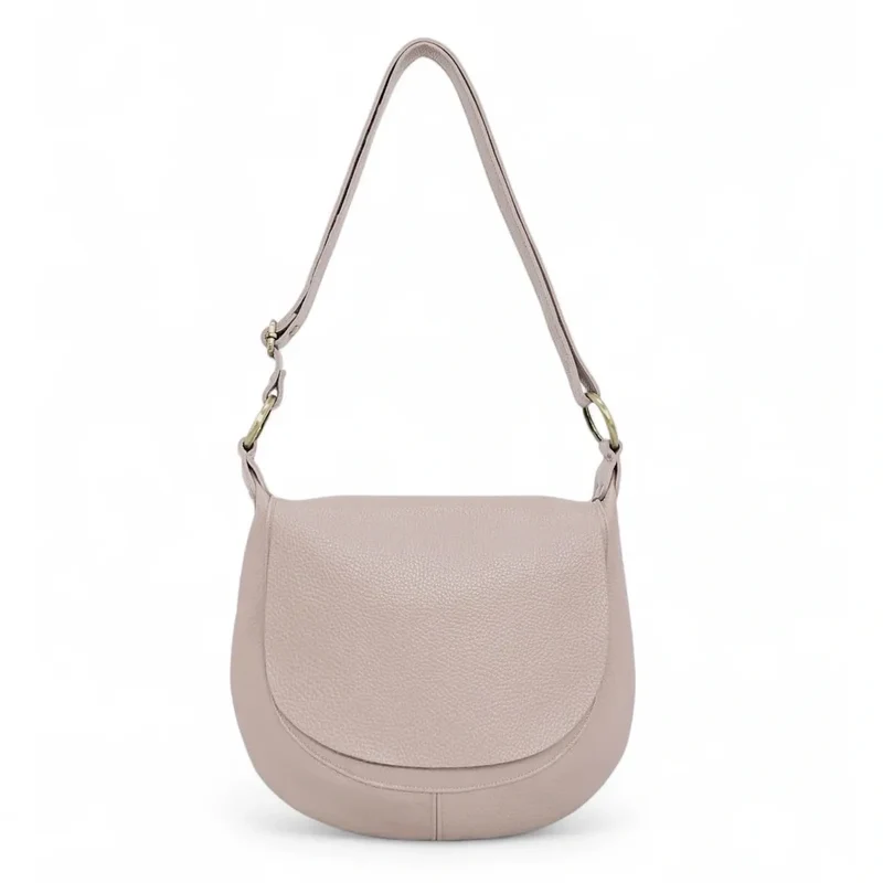 Sac bandoulière en cuir grainé LITTLE CITIZEN Rose nude