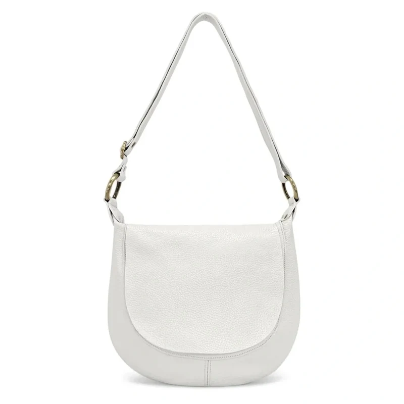 Sac bandoulière en cuir grainé LITTLE CITIZEN Blanc