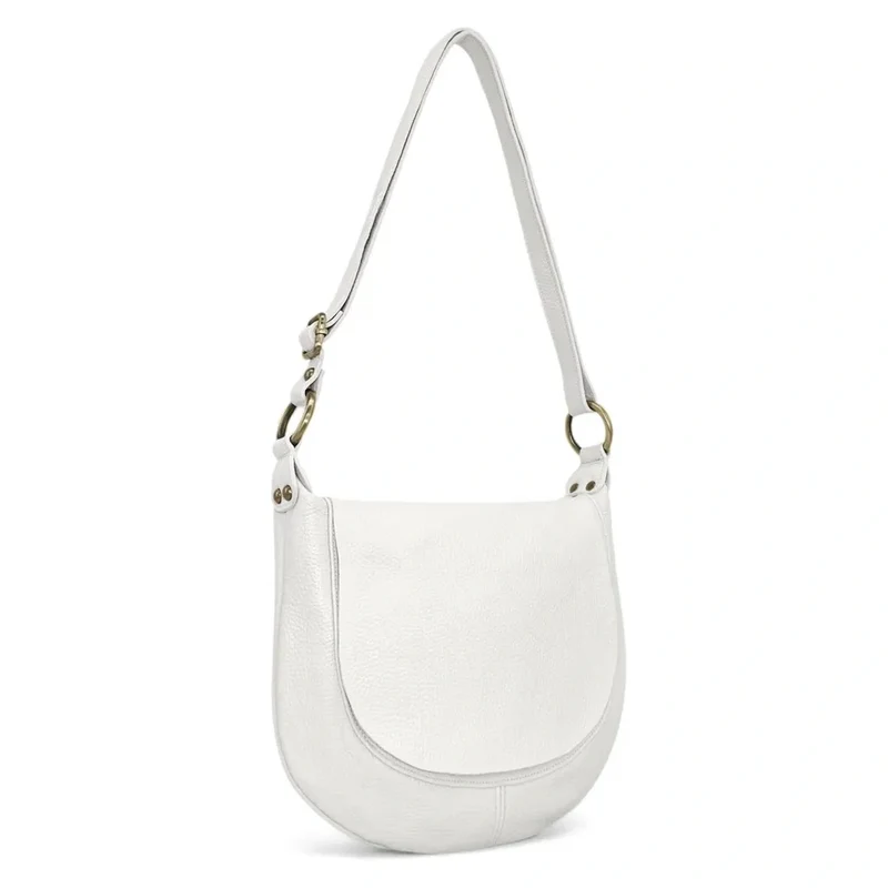 Sac bandoulière en cuir grainé LITTLE CITIZEN Blanc