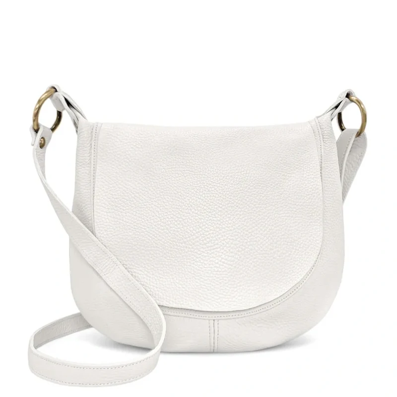 Sac bandoulière en cuir grainé LITTLE CITIZEN Blanc