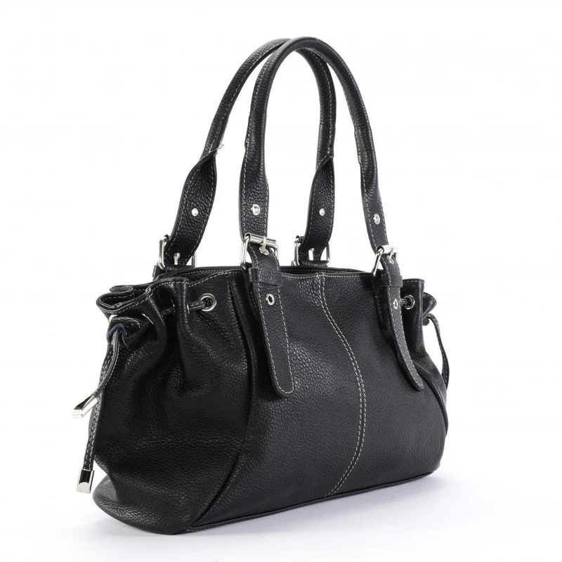 Sac bowling porté épaule en cuir grainé PRINCESSE Noir