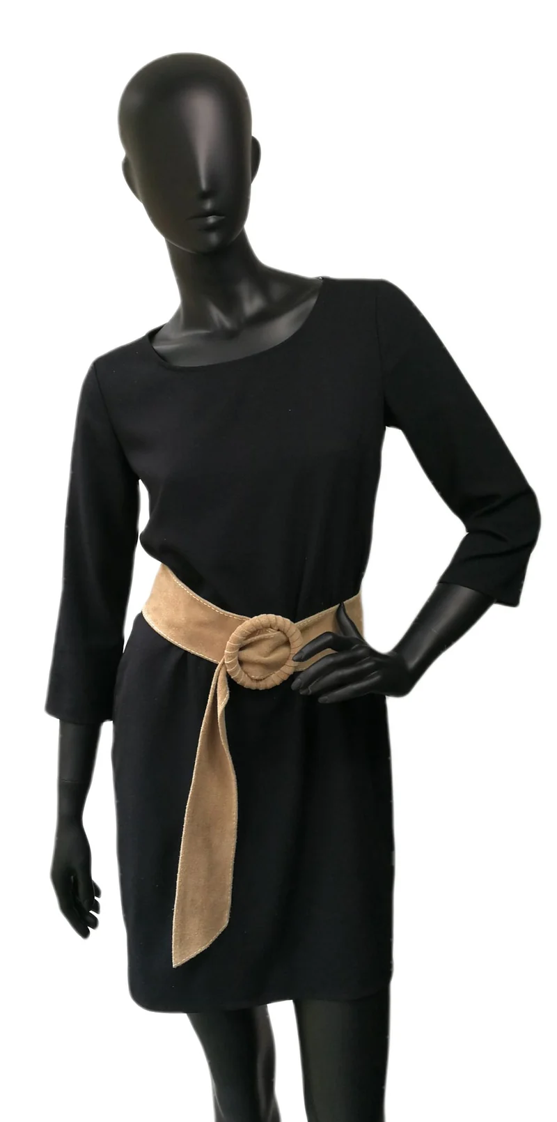Ceinture large en daim italien SPARROW Taupe clair