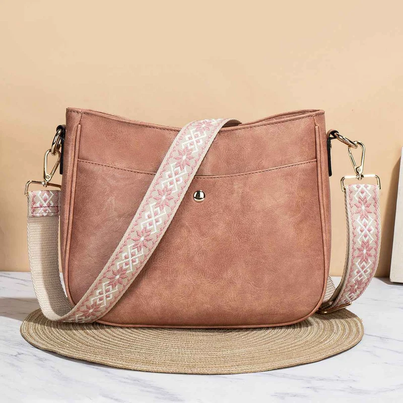 Women's Simple Crossbody Bag – PU Leather Shoulder Purse for Everyday Use