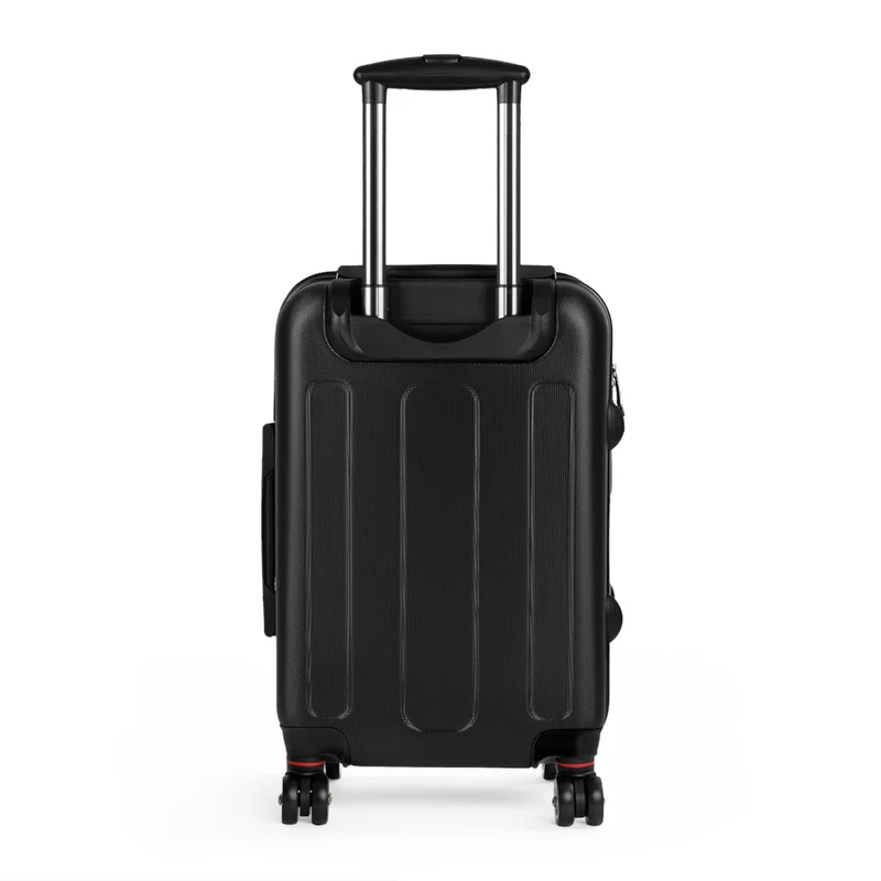 Floral Traveler Suitcase – Bold Red & Orange Tulip Print Carry-On