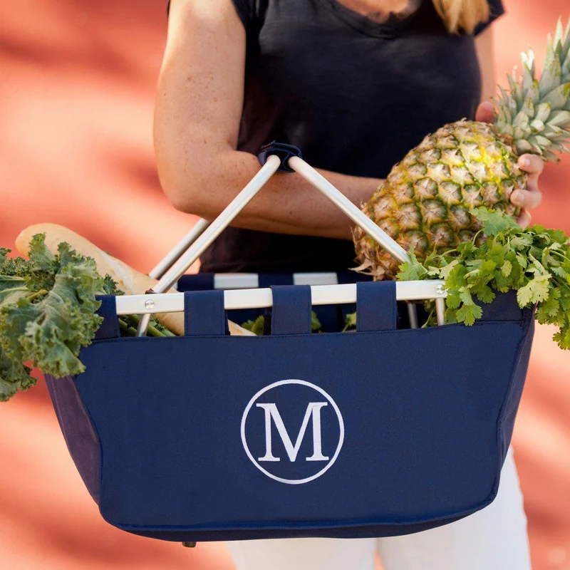Navy Market Tote - Personalized