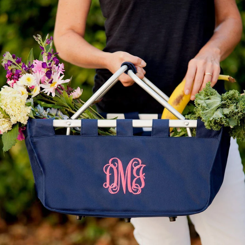 Navy Market Tote - Personalized