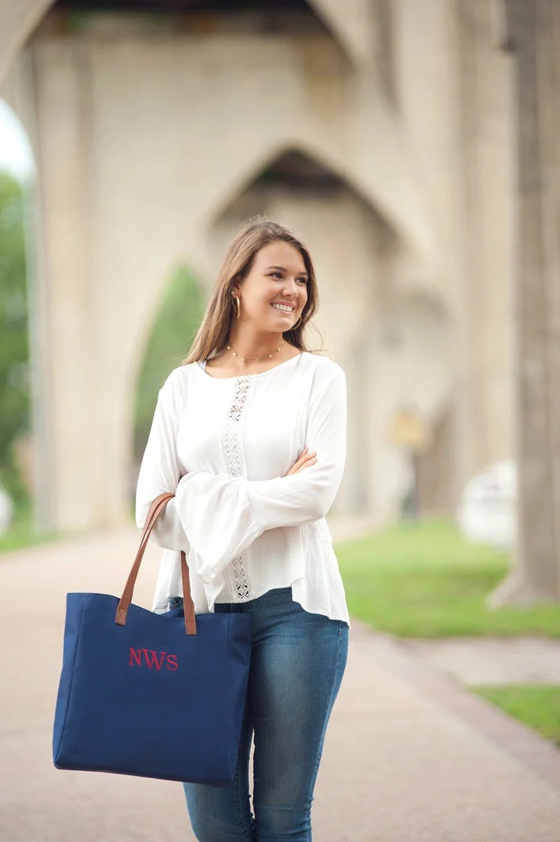 Navy Tote - Personalized