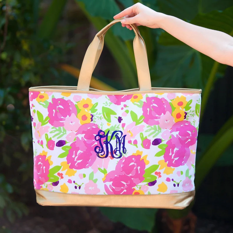 Floral Cabana Tote - Personalized