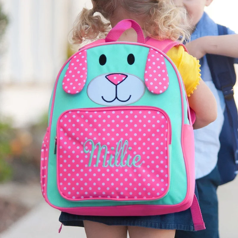 Pink Puppy Preschool Backpack - Personalized
