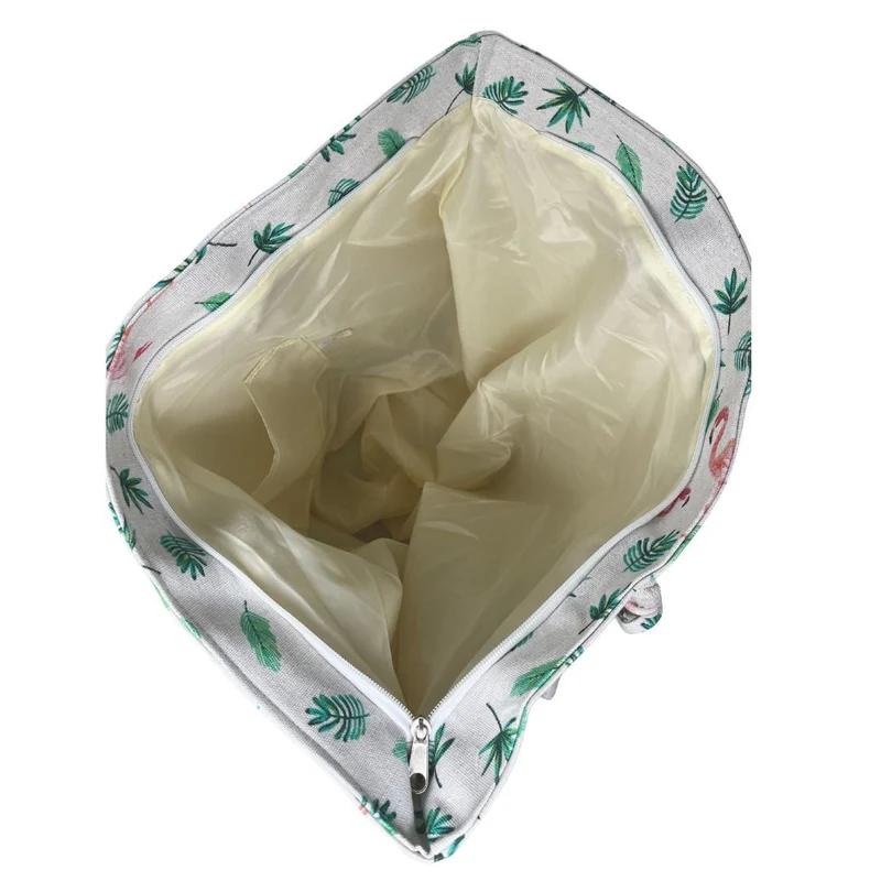Sac de plage en polyester imprimé NAKURU Blanc Flamands blanc