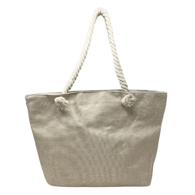Sac de plage en toile polyester PLAYA Ananas Noir