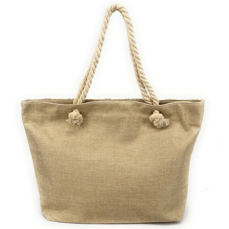 Sac de plage en toile polyester PLAYA Ananas Or
