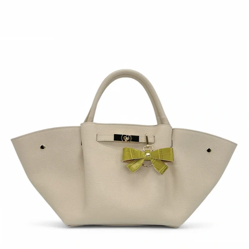 Porte-clés en cuir à motif crocodile FARFALA CROCO Vert anis