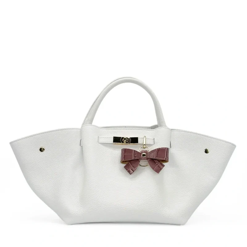 Porte-clés en cuir à motif crocodile FARFALA CROCO Rose blush