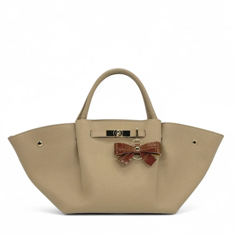 Porte-clés en cuir à motif crocodile FARFALA CROCO Cannelle