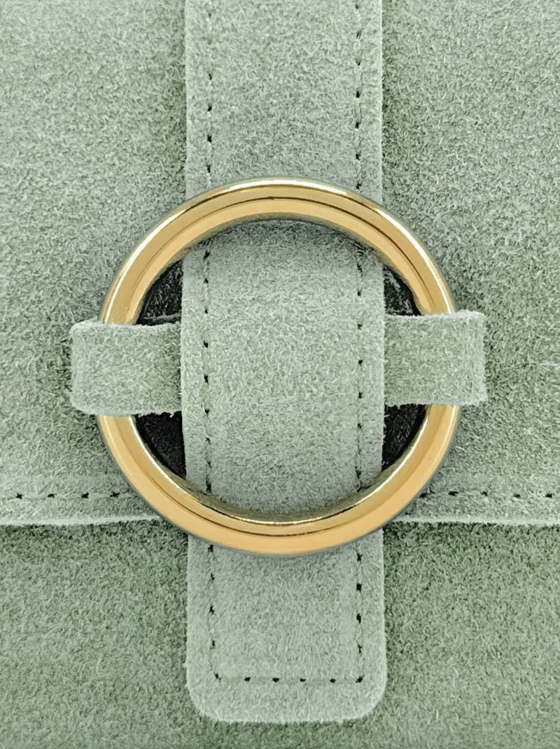 Micro-sac en daim BERLINGOT SUEDE Vert pastel