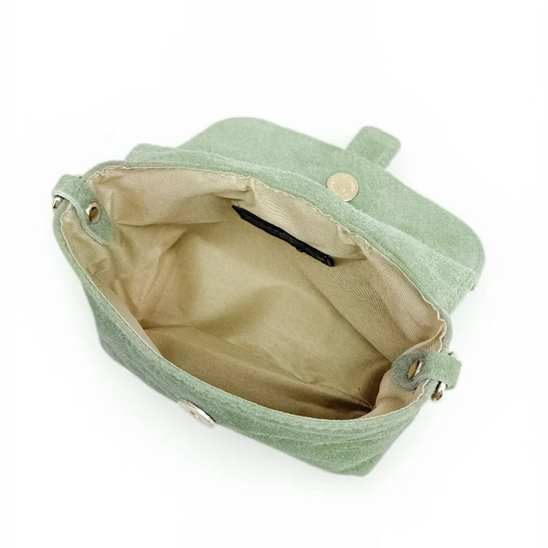 Micro-sac en daim BERLINGOT SUEDE Vert pastel