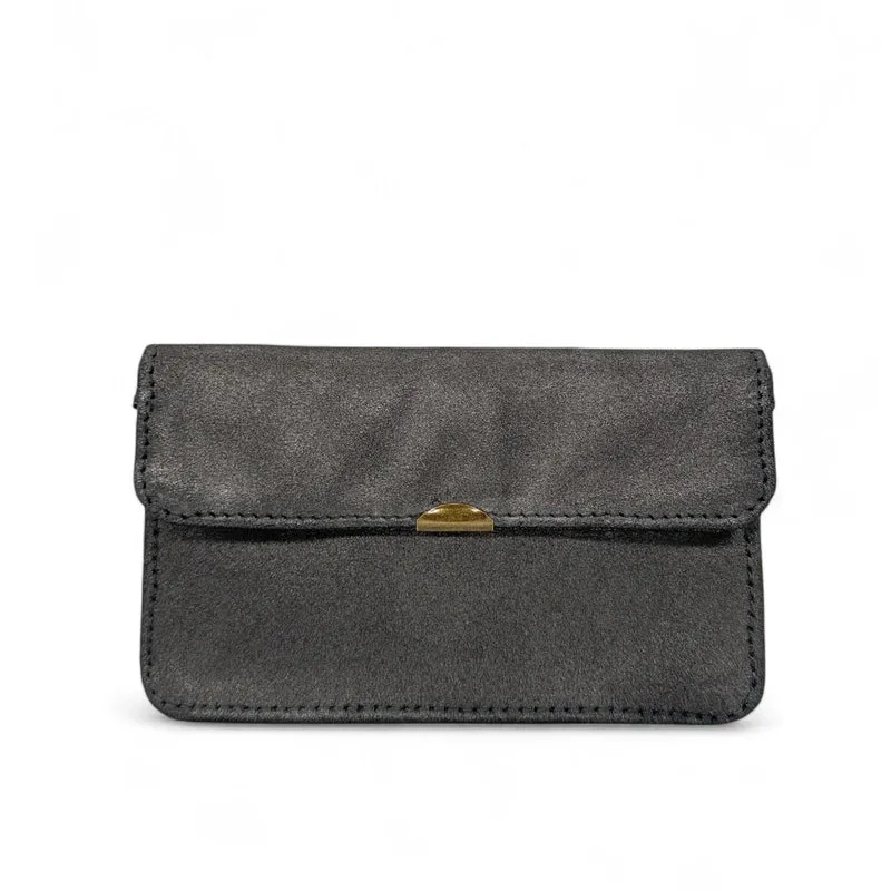 Pochette porte-monnaie en cuir irisé IMPRO Marron glacé