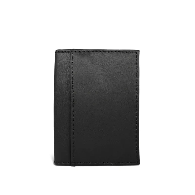 Porte-cartes en cuir lisse IMPRESSION Noir