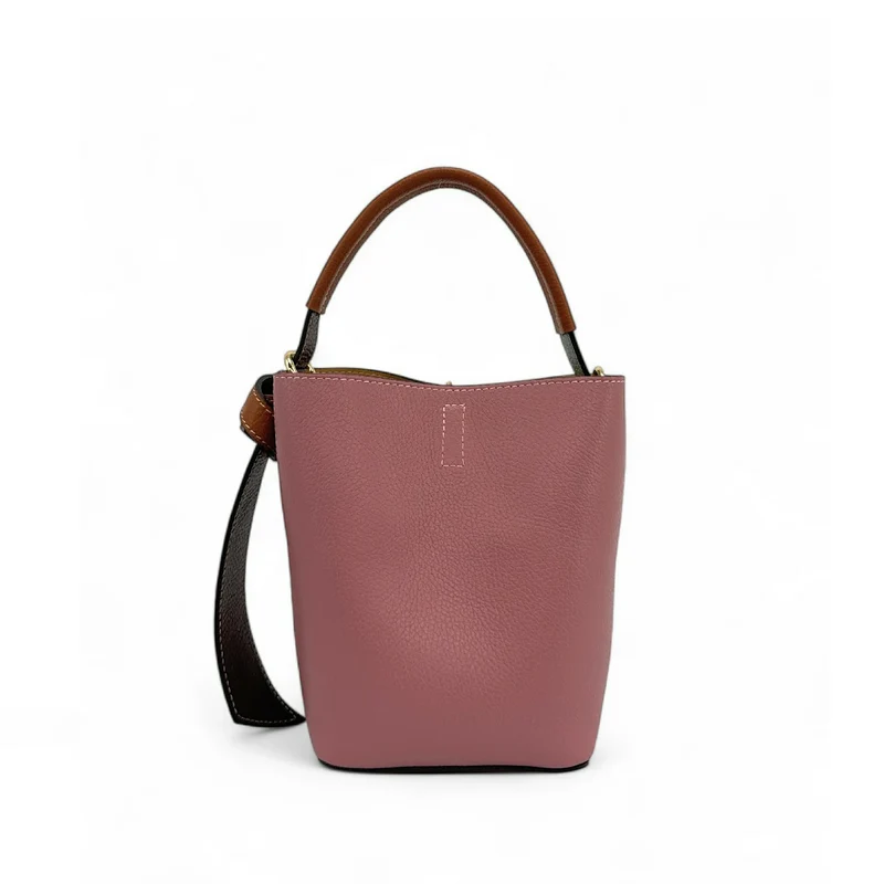 Sac seau et pochette en cuir grainé ONLY BIRDIE Multicolore 6
