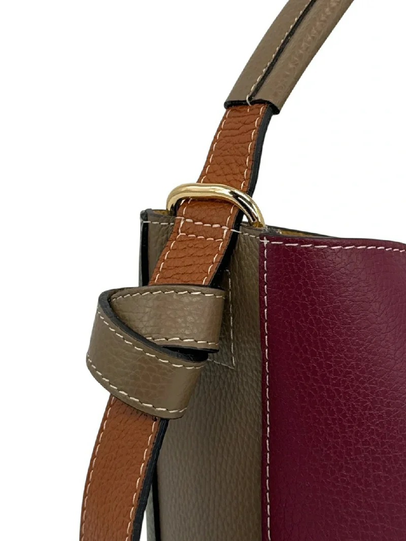 Sac seau et pochette en cuir grainé ONLY BIRDIE Multicolore 5