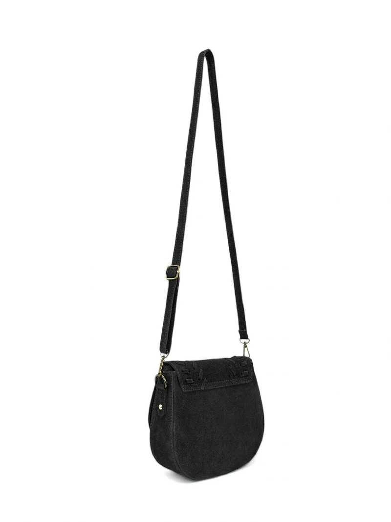 Sac besace en cuir daim SEDONA Noir