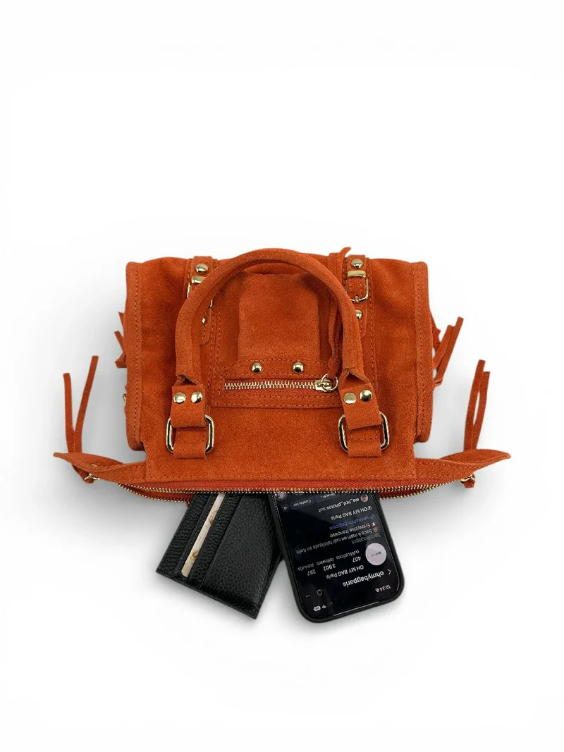 Mini-sac en daim STORM SUEDE NANO Orange mandarine