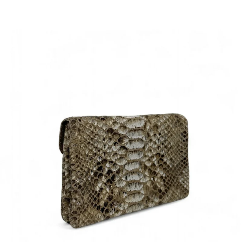 Pochette porte-monnaie en cuir brossé COMPO BROSSEE Python