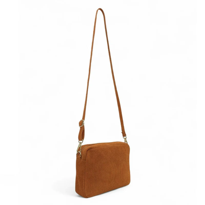 Sac à bandoulière en daim SILVER STAR Orange patiné