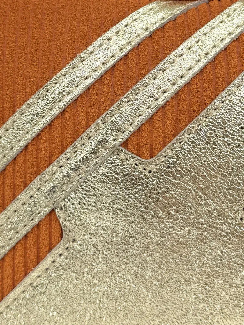 Sac à bandoulière en daim SILVER STAR Orange patiné