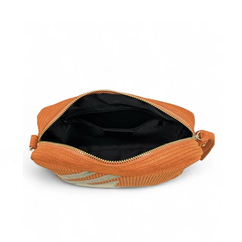 Sac à bandoulière en daim SILVER STAR Orange patiné